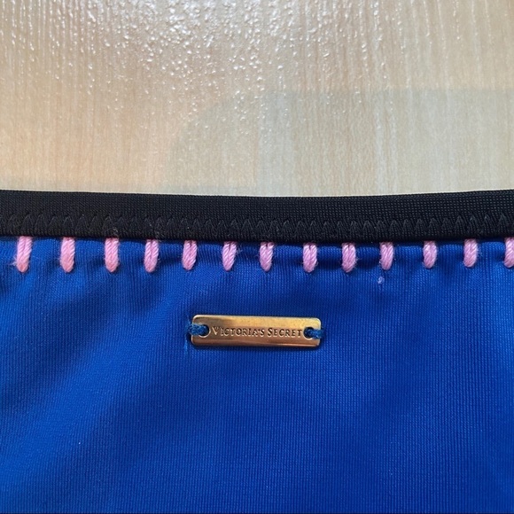 💥5/$25‎ Victoria’s Secret women’s blue and  pink bikini bottoms in size small - Picture 3 of 6
